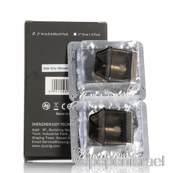 תרמילים להחלפה Vape Israel Ijoy Aria חד פעמיים 0.6ohm Pods